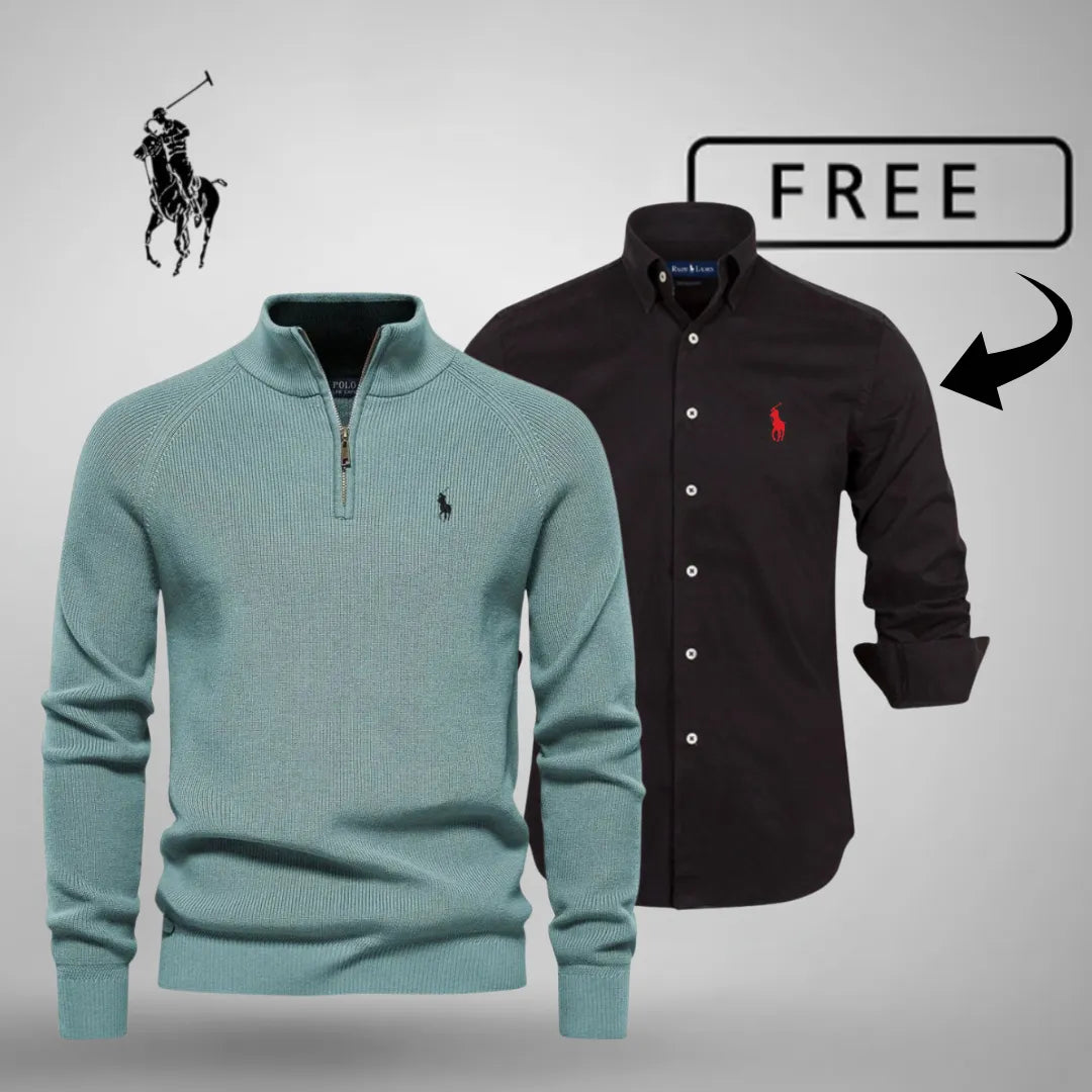Style & Comfort Premium – Half-Zip Jumper™ + FREE Classic Shirt